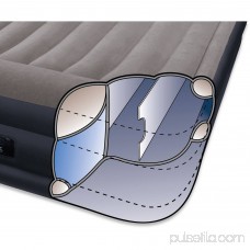 Intex Deluxe Raised Pillow Rest Airbed Mattress with Built-In Pump, Twin, Full and Queen Sizes Available 550402705